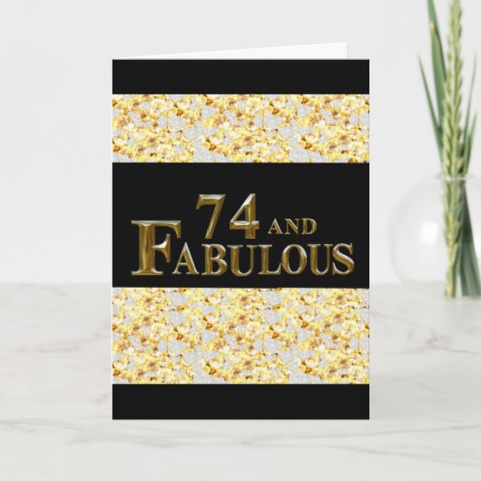 74ste verjaardag  kaart (Voorkant)