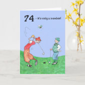 74ste verjaardag Kaart voor een golfer (Gele Bloem)