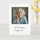 74ste verjaardag Oude Dame Pret Kaart (Gele Bloem)