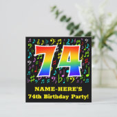 74ste verjaardagsfeestje: Leuke muzieksymbolen, Ra Kaart (Staand voorkant)