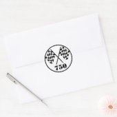 750 Gecontroleerde vlaggen Ronde Sticker (Envelop)