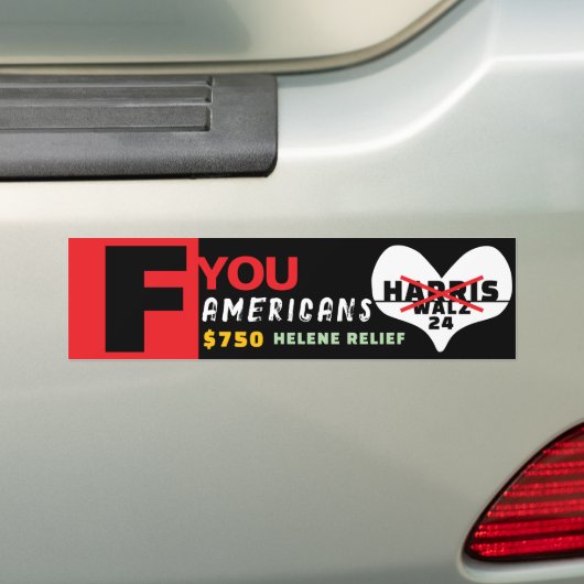 750 HELENE RELIEF | ALS U | LOVE HARRIS WALZ 2024 BUMPERSTICKER (Op auto)