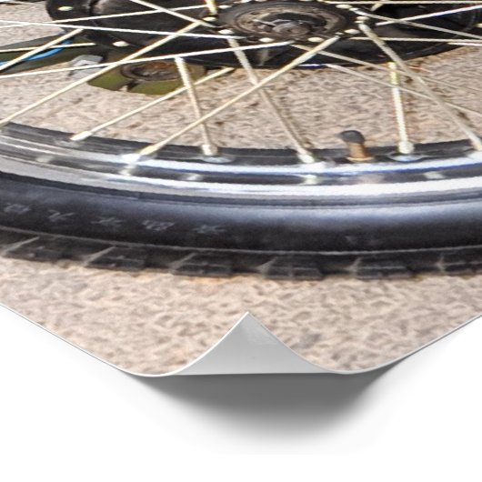 750B-2 motorfiets met zijspan Poster (Hoek)