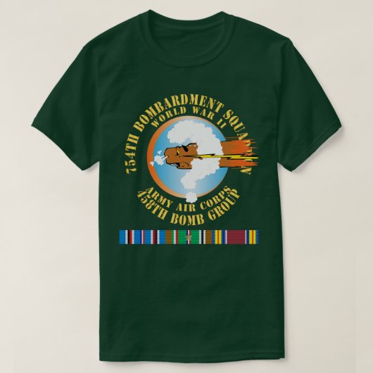 754th Bombardement Squadron 458th Bomb Group WWII  T-shirt (Design voorkant)