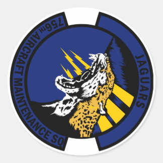 756e Vliegtuig Onderhoudsmandaat - Jaguars Ronde Sticker