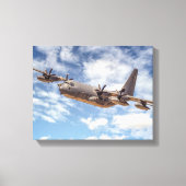 7574-C-130 militair vliegtuig Canvas Afdruk (Voorkant)