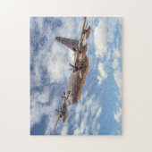 7574-C-130  vliegtuigpuzzel Legpuzzel (Verticaal)