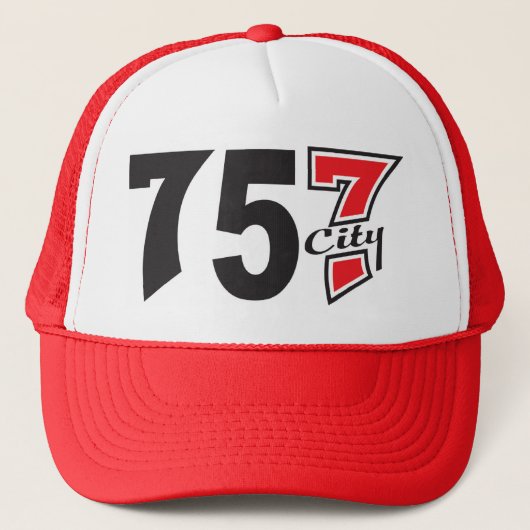 757city - Rood/zwart Trucker Pet (Voorkant)