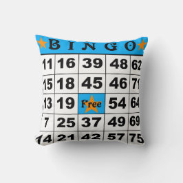 75 Ball Bingo blauw/rood Kussen