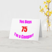 75 de Verjaardag van de poema Kaart (Gele Bloem)