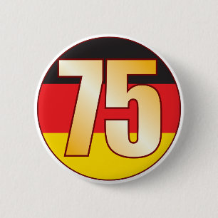 75 DUITSLAND Gold Ronde Button 5,7 Cm