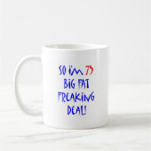 75 dus ik ben 75 ... koffiemok (Links)