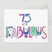 75 en Fabulous Gefeliciteerd met je 75e verjaardag Briefkaart (Voorkant)