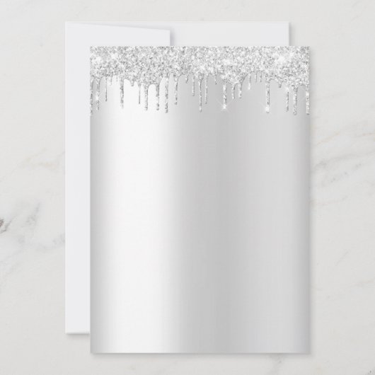 75 En Fabulous Zilveren Glitter Verjaardagsfeest Kaart (Achterkant)