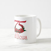 75 en geweldig 75e verjaardag koffiemok (Voorkant rechts)