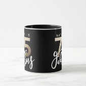 75 en geweldig goud met een metallische verjaardag mok (Midden)