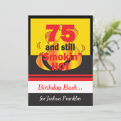 75 en nog steeds rokin Hot - 75e verjaardag Kaart (Staand voorkant)