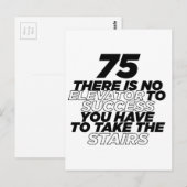 75 Er Is Geen Lift Naar Succes Verjaardag Briefkaart (Voorkant / Achterkant)