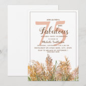 75 Fabulous Pampas Grass op White Birthday Kaart (Voorkant / Achterkant)