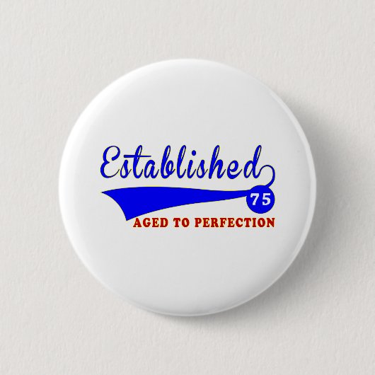 75 Gezonde verjaardag Ronde Button 5,7 Cm (Voorkant)