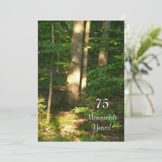 75 Herdenkingsjaar/Verjaardags feestdag Kaart (Staand voorkant)