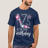 75 Het is mijn geboortedag 1945 75e verjaardag cad T-shirt (Voorkant)