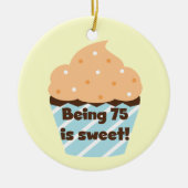 75 is Sweet Birthday T-shirts en cadeautjes Keramisch Ornament (Voorkant)