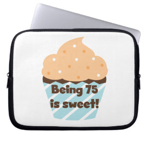 75 is Sweet Birthday T-shirts en cadeautjes Laptop Sleeve