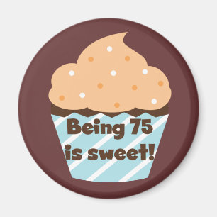 75 is Sweet Birthday T-shirts en cadeautjes Magneet