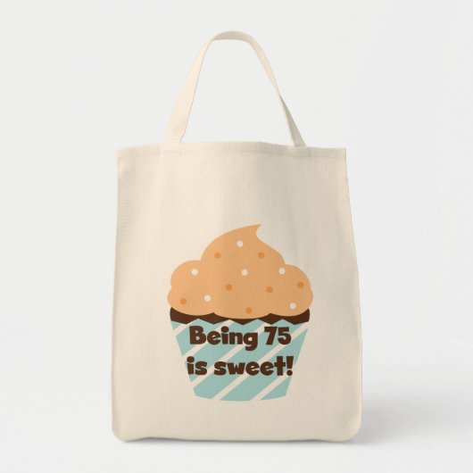 75 is Sweet Birthday T-shirts en cadeautjes Tote Bag (Voorkant)