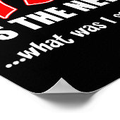 75 Is The New What Was I Saying Funny Joke Poster (Hoek)