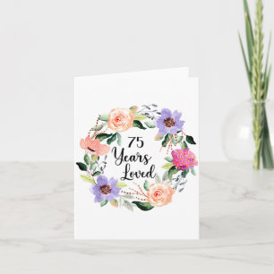 75 Jaar Geliefd 75ste Verjaardag Bloem 75 Jaar Gel Kaart