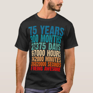 75 jaar Geweldige cadeaus 75 jaar oud 75 bi T-shirt
