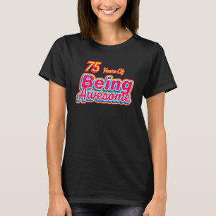 75 jaar Geweldige Retro geboortedag T-shirt