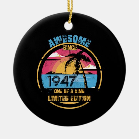 75 jaar Geweldige sinds 1947 75e verjaardag Keramisch Ornament (Voorkant)