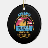 75 jaar Geweldige sinds 1947 75e verjaardag Keramisch Ornament (Links)