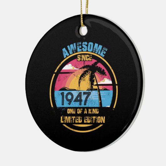 75 jaar Geweldige sinds 1947 75e verjaardag Keramisch Ornament (Links)