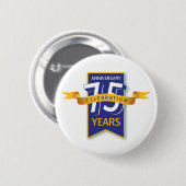 75 Jaar Jubileum Design Ronde Button 5,7 Cm (Voorkant /achterkant)