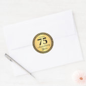 75 jaar Jubileum envelopzegel Ronde Sticker (Envelop)