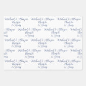 75 jaar Navy Blue 75th Jubileum Inpakpapier Vel (Voorkant 2)