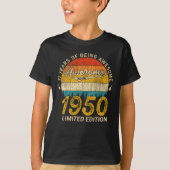 75 jaar oud 1950 Retro Geweldige 75ste verjaardags T-shirt (Voorkant)