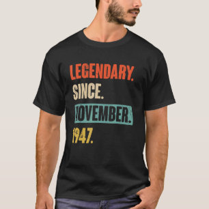 75 jaar oud 75e verjaardag legendarische sinds nov t-shirt