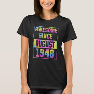 75 jaar oud 75th Birthday Tie Dye Geweldige sinds  T-shirt