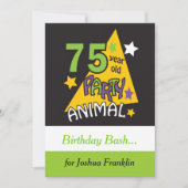 75 jaar oud feestdier - 75e verjaardag kaart (Voorkant)