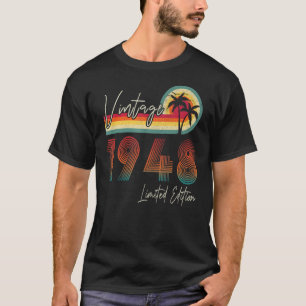 75 jaar oud geboren in 1948  75e geboortedag t-shirt
