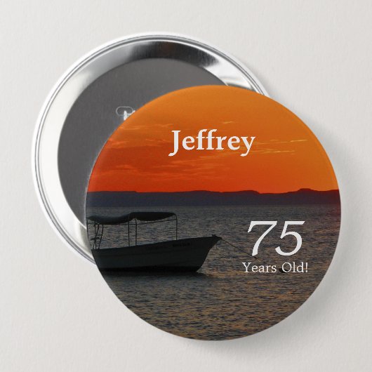 75 jaar oud, Gevist Button (Voorkant /achterkant)