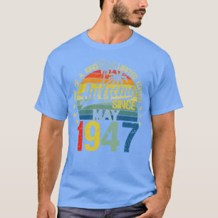 75 jaar oud mei 1947 Decoraties 75th Bir T-shirt