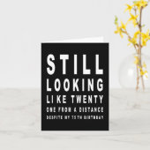 75 jaar oud sarcasme oogtest 75e verjaardag kaart (Gele Bloem)