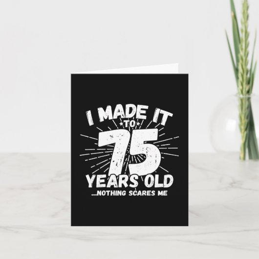 75 Jaar Oud Sarcastisch Meme Grappige 75e Verjaard Kaart (Voorkant)
