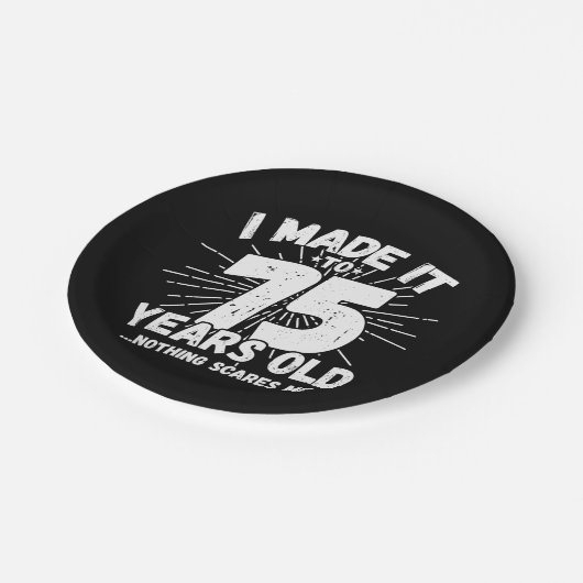 75 Jaar Oud Sarcastisch Meme Grappige 75e Verjaard Papieren Bordje (Gekanteld)